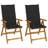 Outdoor Recliner Chairs Patio Chair with Cushions Solid Wood Acacia-705254667-725016153