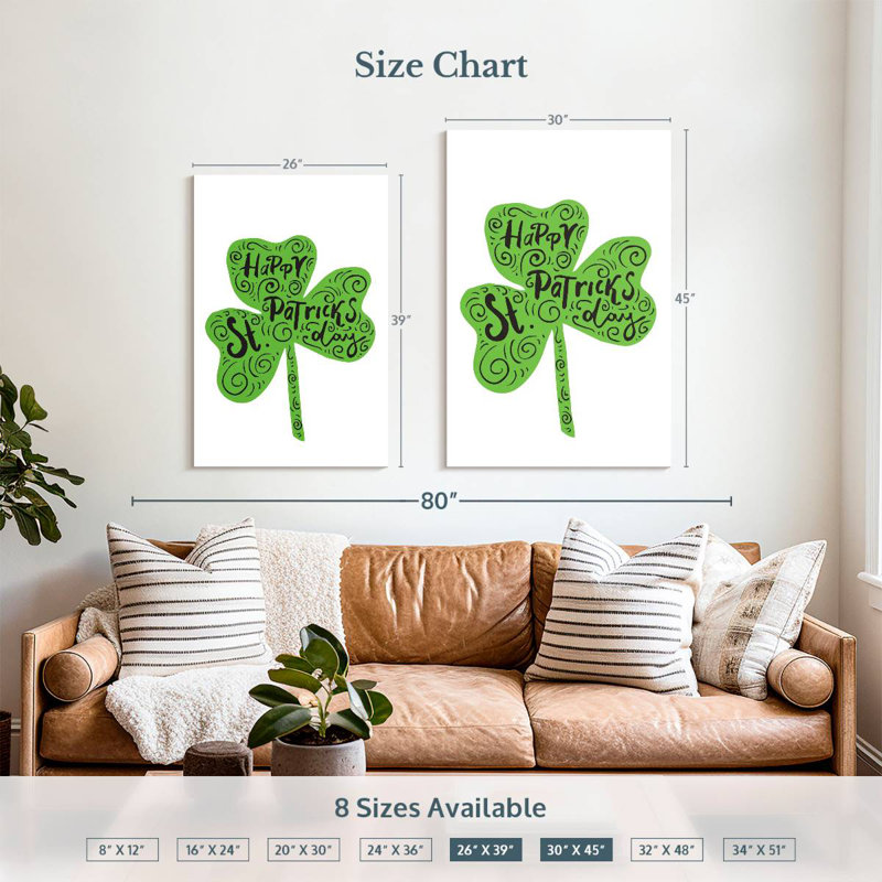 Lelend St. Patrick's Day Clover, 39" H x 26" W