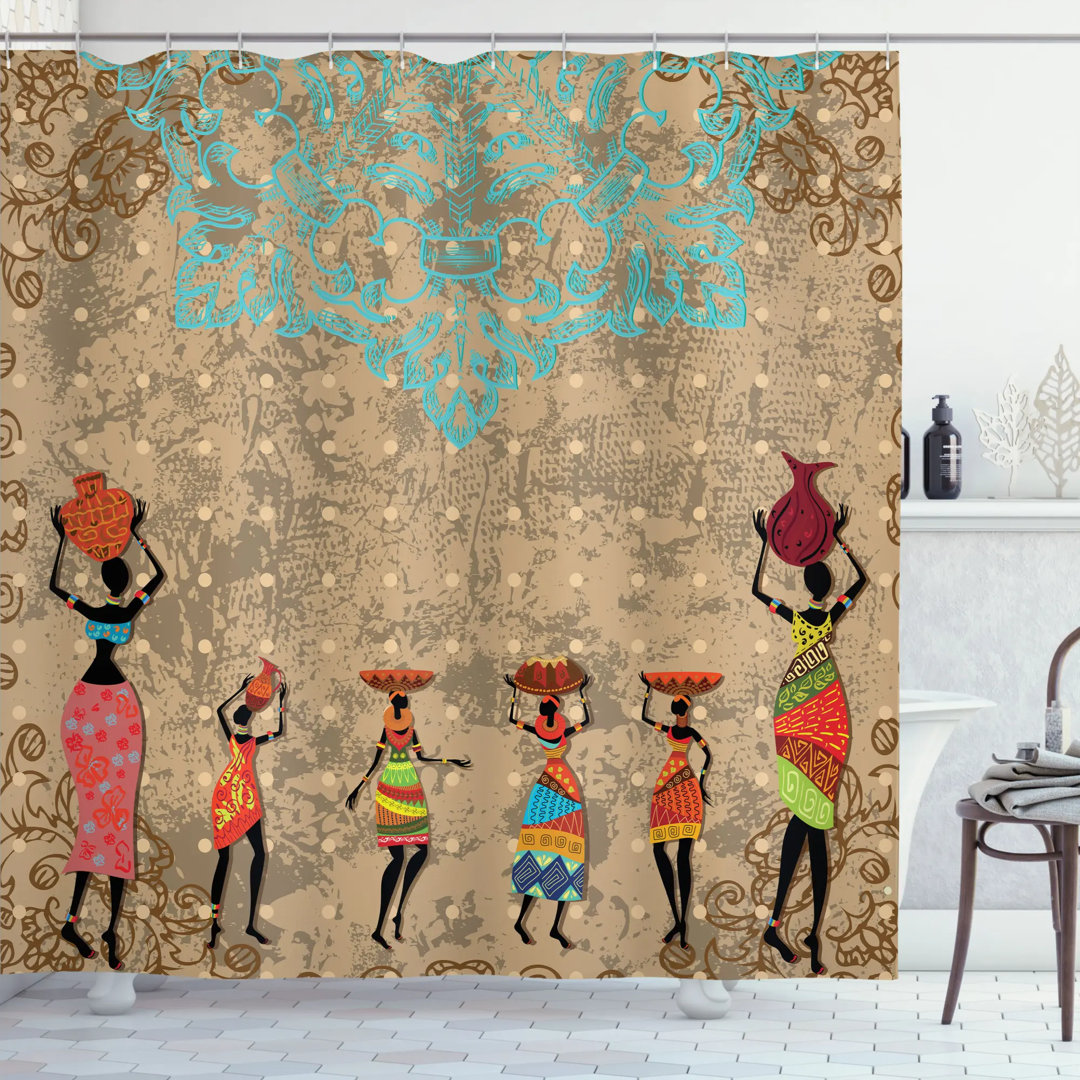 Dalmazio Folkloric Boho African Single Shower Curtain Bungalow Rose 