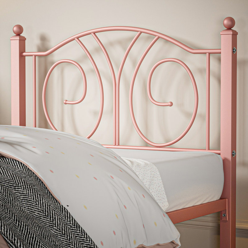 Abigael 38'' Modern Style Bed Frame, Twin, Pink