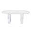 Table de salle à manger ovale, table de salle à manger de style ferme moderne avec surface imperméable et résistante aux égratignures-22210216