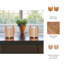 Lampes de table à trépied cylindriques en bois, finition kaki, fabriquées en bois durable et lin doux