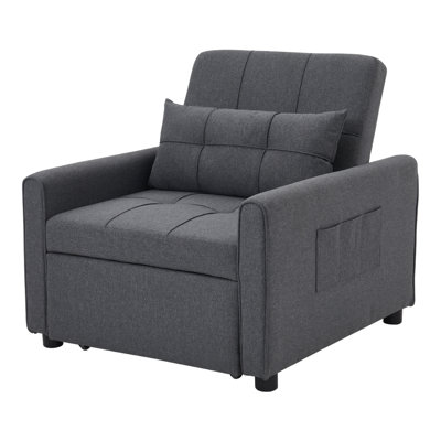 Athal Upholstered Linen Accent Chair