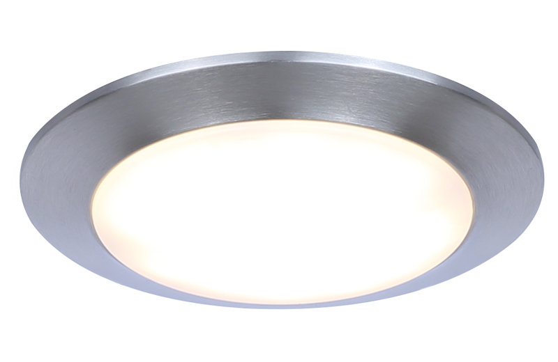 7.28 Inch Brushed Nickel LED Disk Light