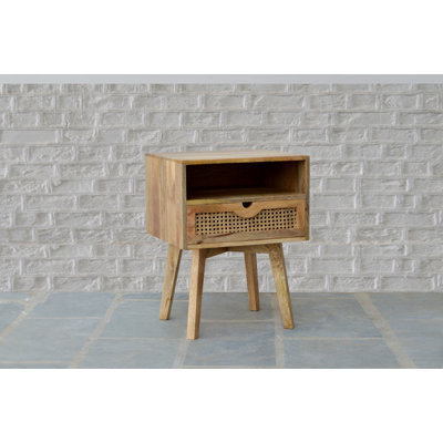 Sylvaine 45cm W Solid Wood Bedside Table