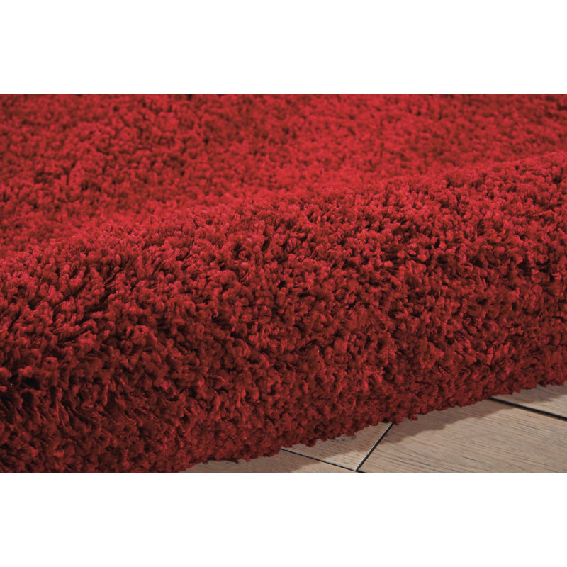 Tapis rouge à poils longs Sigrid, Rectangle 3 pi 11 po x 5 pi 11 po