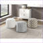 Repose-pieds gris anthracite moderne & amp; Repose-pieds en chenille blanc antidérapant 16 po x 17 po | Gris anthracite | Textile