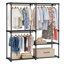 Armoire portative, organisateur de placard autoportant, support à vêtements avec tablettes, tringles de suspension, organisateur de rangement, pour vestiaire, chambre à coucher, 54,3 x 16,9 x 71,7 pouces