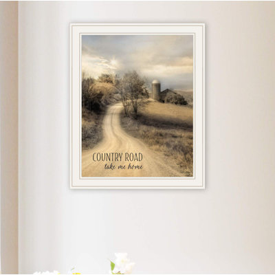 «Country Road Take Me», art mural encadré pour salon, impression murale par Lori Deiter