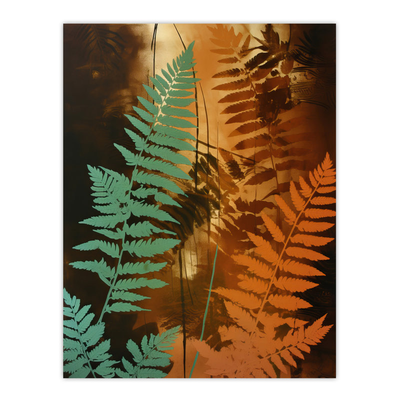 Ferns Vintage Aesthetic Earthy Botanical Large Wall Art Poster Print Thick Paper 18X24 Inch