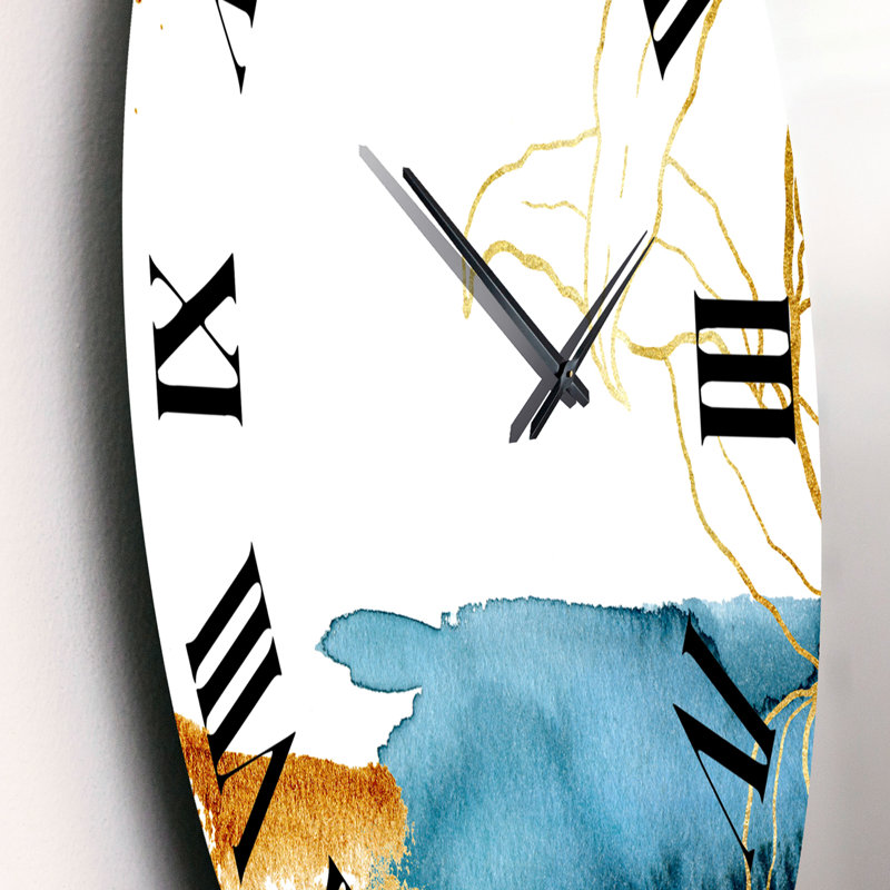 Golden Laminaria Branch & Leaves - Horloge murale traditionnelle, Petit
