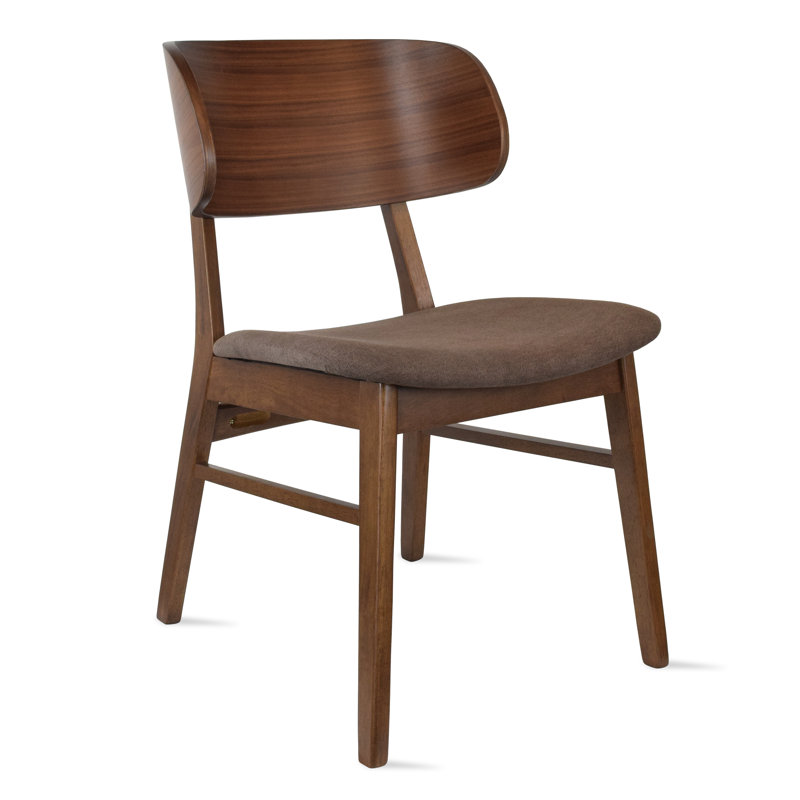 Hartzog Set of 2 Dining Chairs - Solid Wood Frame with Upholstered Fabric Seats - Open Back Kitchen & Dining Room Chairs, 2
