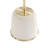Anderson Modern Vegan Leather Upholstered End Table with Stainless Steel Top in Cream-1473554808