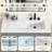 42" W × 22" D Solid Surface Vanity Top with Integrated Right side Single Sink White Bathroom Countertop with 3.5" Backsplash & 3 Pre Drilled Faucet Holes for 8" Widespread