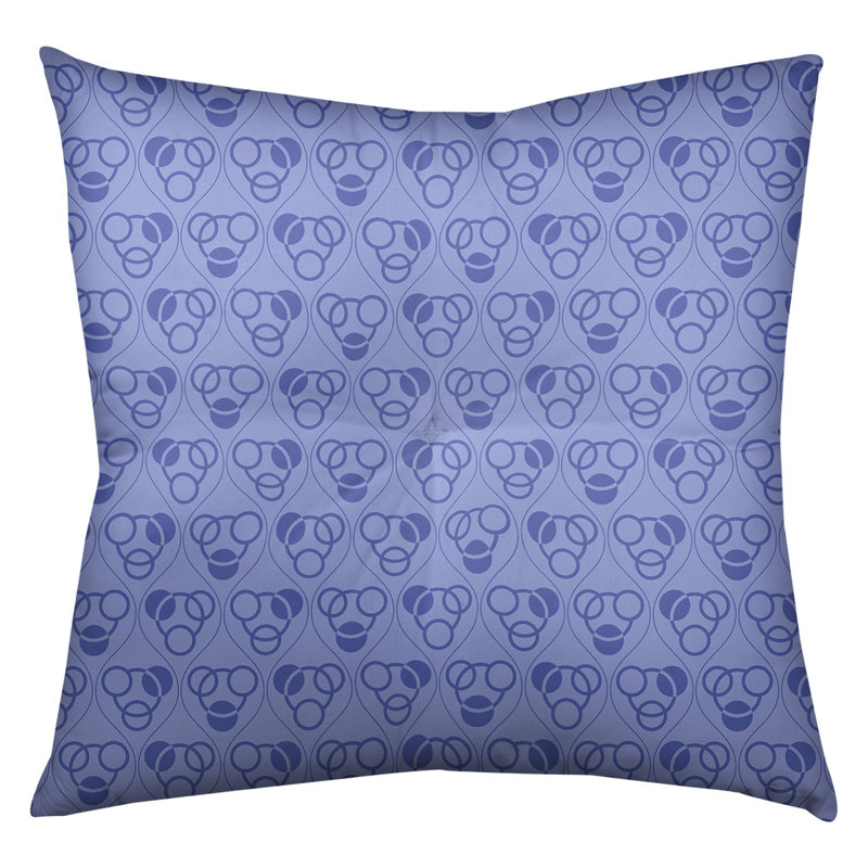Patricia Geoffrey Geometric Reversible Throw Pillow, 30" x 30", Blue