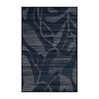 Machine Washable Abstract Gray Area Rug