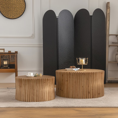 Round Coffee Table with Manufactured Wood Table Top