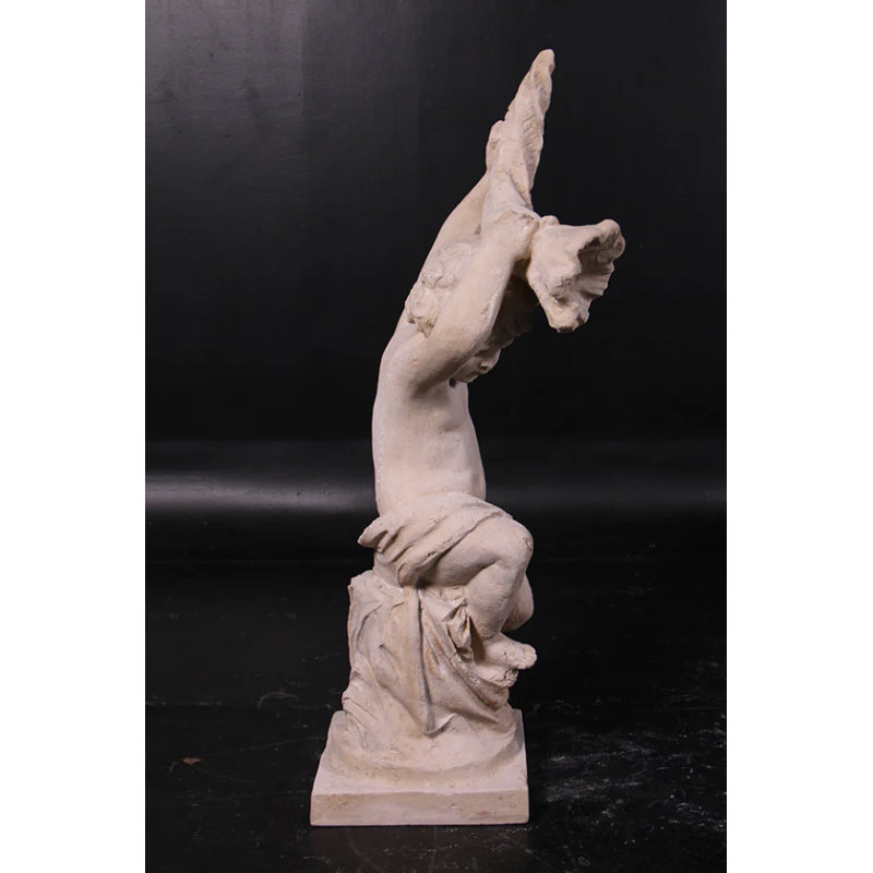 Statue Cupidon avec corne d'abondance