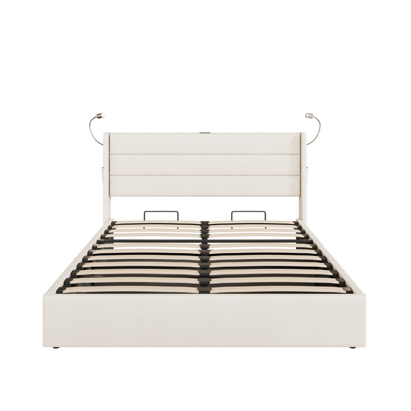 Upholstered Ottoman Storage Bed, Double (4'6)