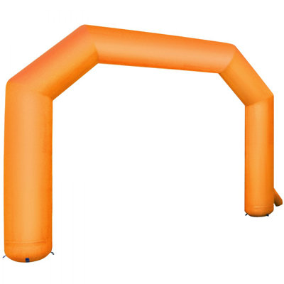 Arche gonflable orange de 20 pi, arche gonflable hexagonale construite dans un ventilateur de 100 W, arche gonflable pour le commerce de publicité extérieure de course