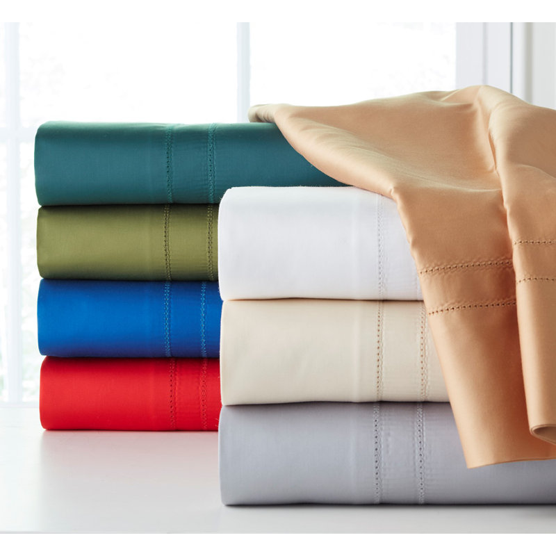 Pointehaven 620 Thread Count 100% Long Staple Cotton Deep Pocket Sheet Set, California King, Teal