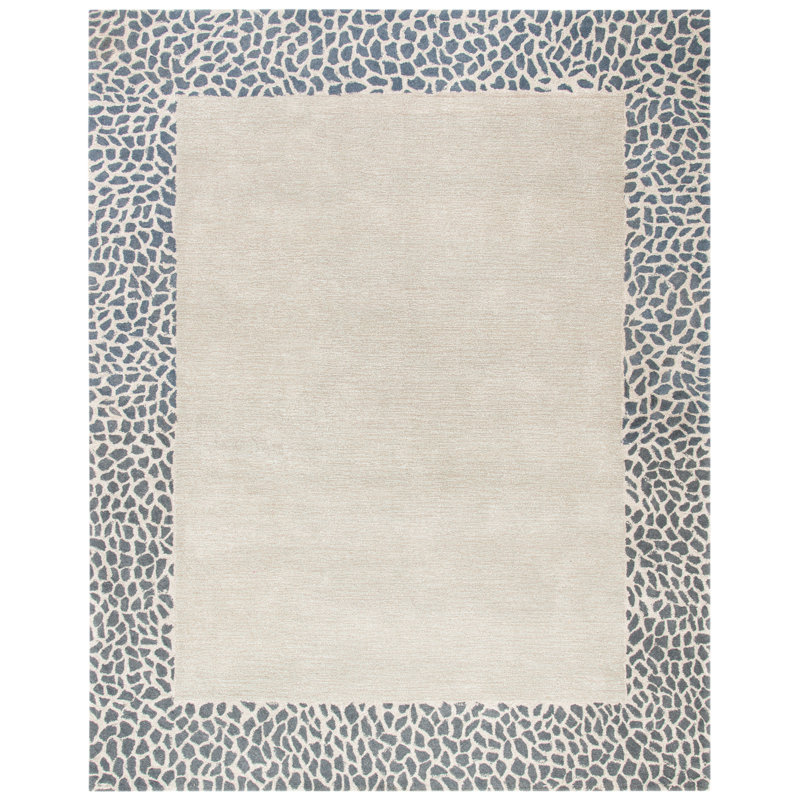 Candelo Hand Tufted Wool And Viscose Animal Print Rug, Rectangle 7'6" x 9'6"