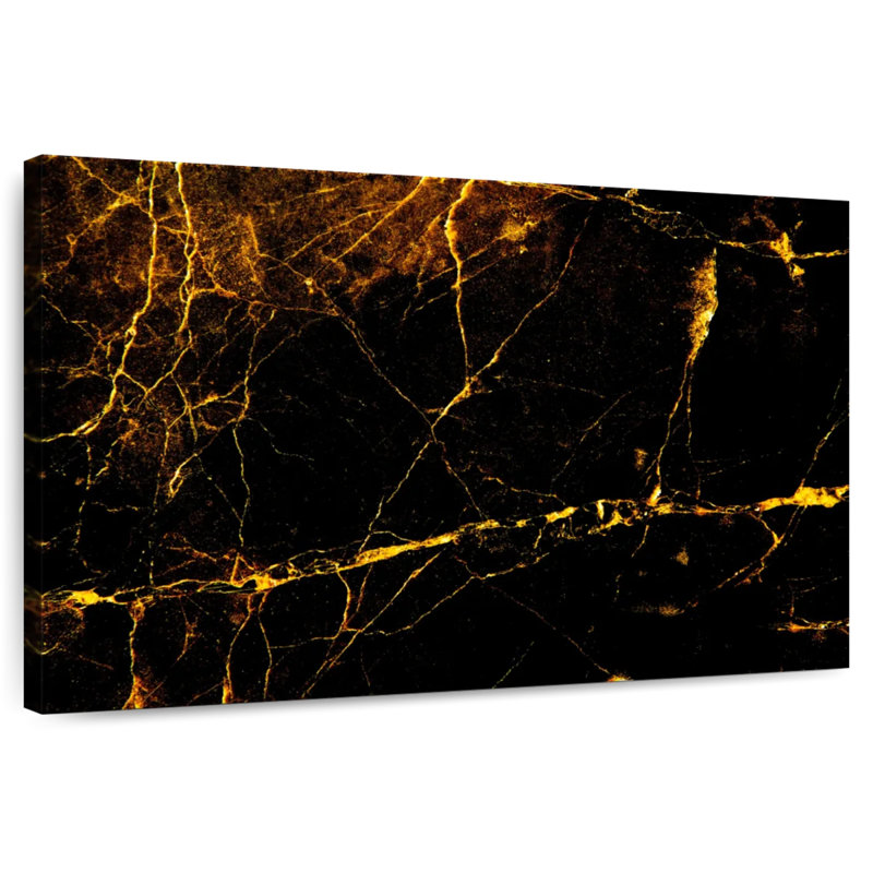 Avery Golden Splash marbre abstrait, H 8 po x l 12 po