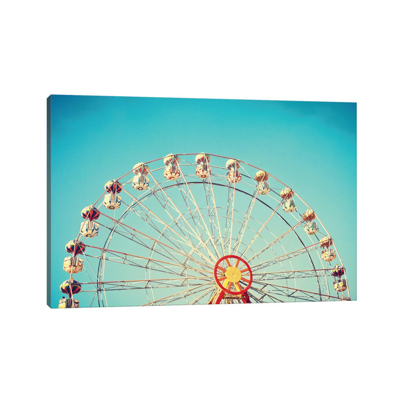 Summer Ferris Wheel by Caroline Mint - Wrapped Canvas Print, 101.6 cm H x 66.04 cm W x 1.91 cm D
