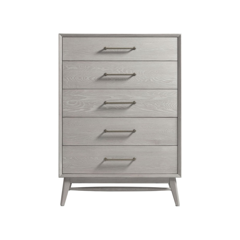 Commode 5 tiroirs Catriona, Blanc