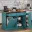 Îlot de cuisine sur roulettes avec rangement pour poubelle, table d'îlot portable pour la cuisine-1491079843