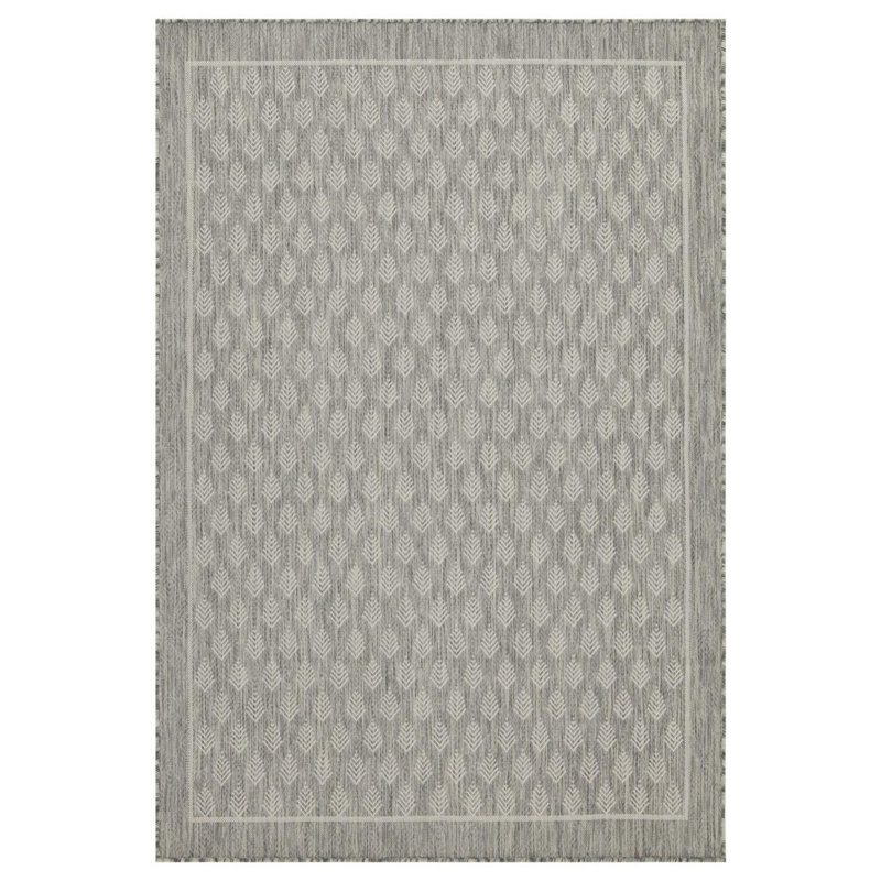 Tapis argenté intérieur / extérieur Sunshine, Rectangle 7 pi 10 po x 10 pi 3 po