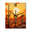 Cactus Sunset Shadows - Cactus Wall Clock-2127599783