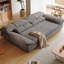 Canapé-lit de 86,6 po avec dossier réglable, coussin haute densité et housse amovible, parfait pour les appartements et les invités qui passent la nuit-785269540-785269538-785269541