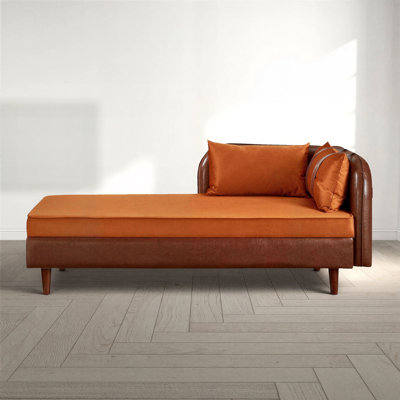 65" Storage Chaise Lounge Sofa Velvet;PU