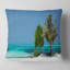 Plage avec sable blanc et eau turquoise - Coussin Sea & Shore-29460446-29488337