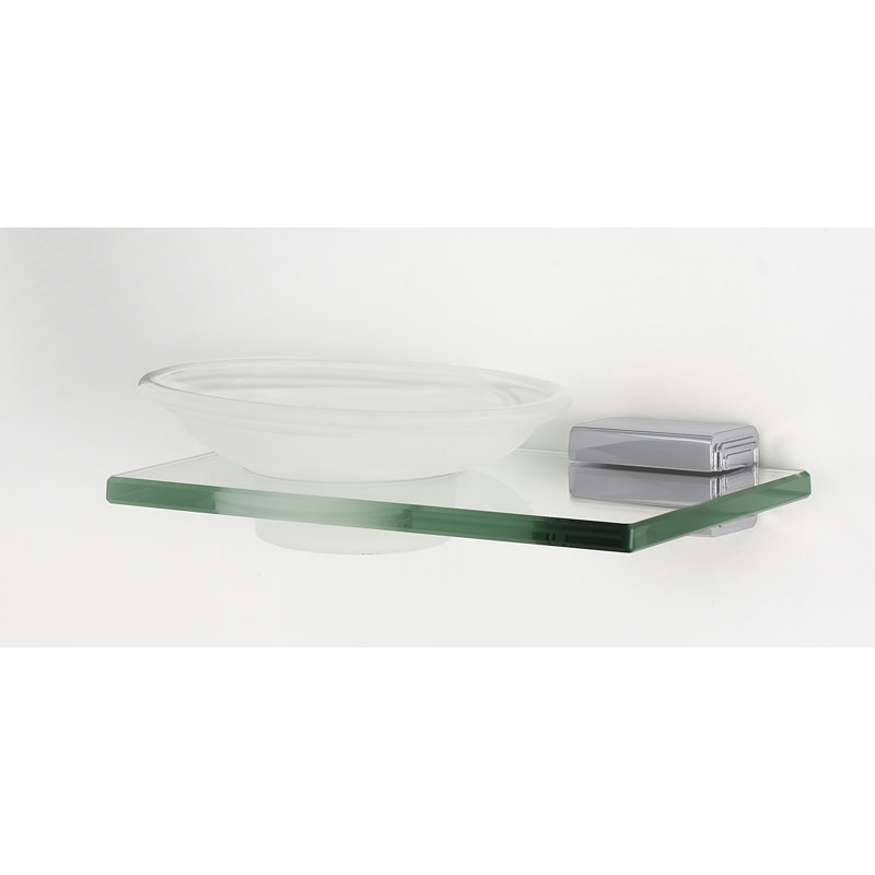 Cube Soap Dish, Polished Chrome