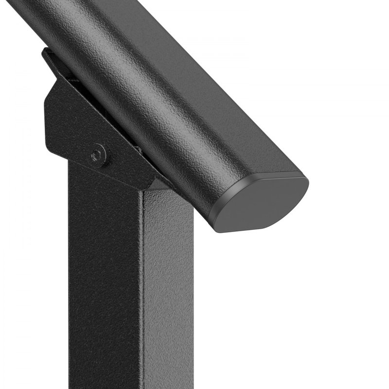 2-3 Handrails for Outdoor for Seniors Porch Deck Black Square Tube