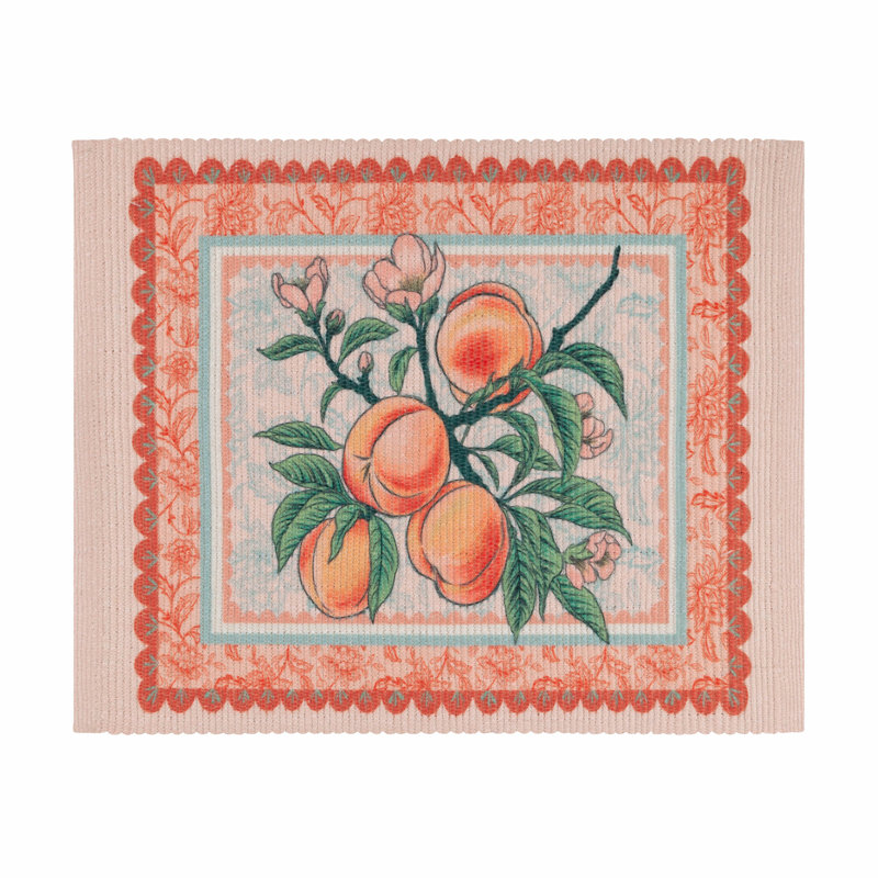 Anemone Peaches Polyester Floral Rectangle Placemat