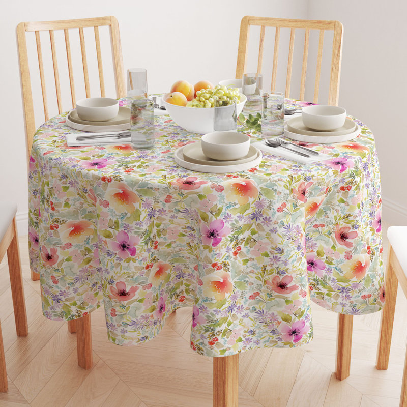 Chanse Botantical Garden Dogwood Round Tablecloth, 90" x 90"