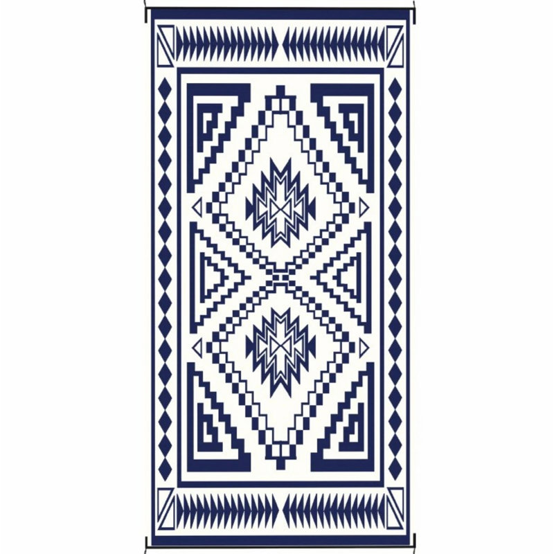 Tapis extérieur réversible, paille en plastique imperméable avec sac de transport