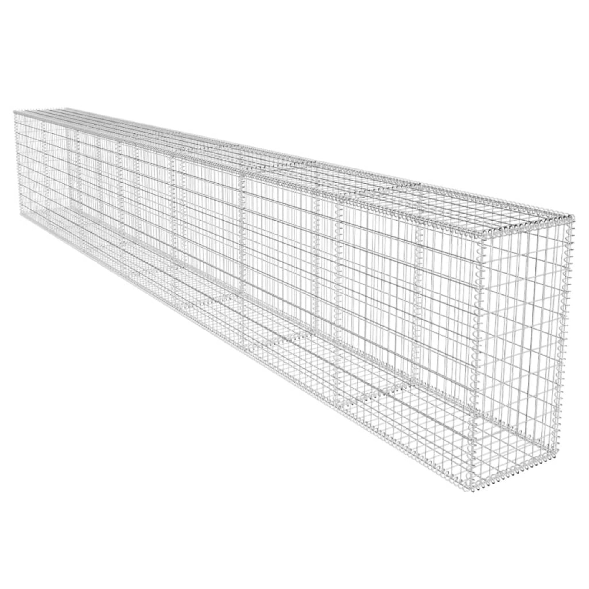 VidaXL Gabion Wall w/ Cover Retaining Garden Outdoor Edging Cage 3.3'/6