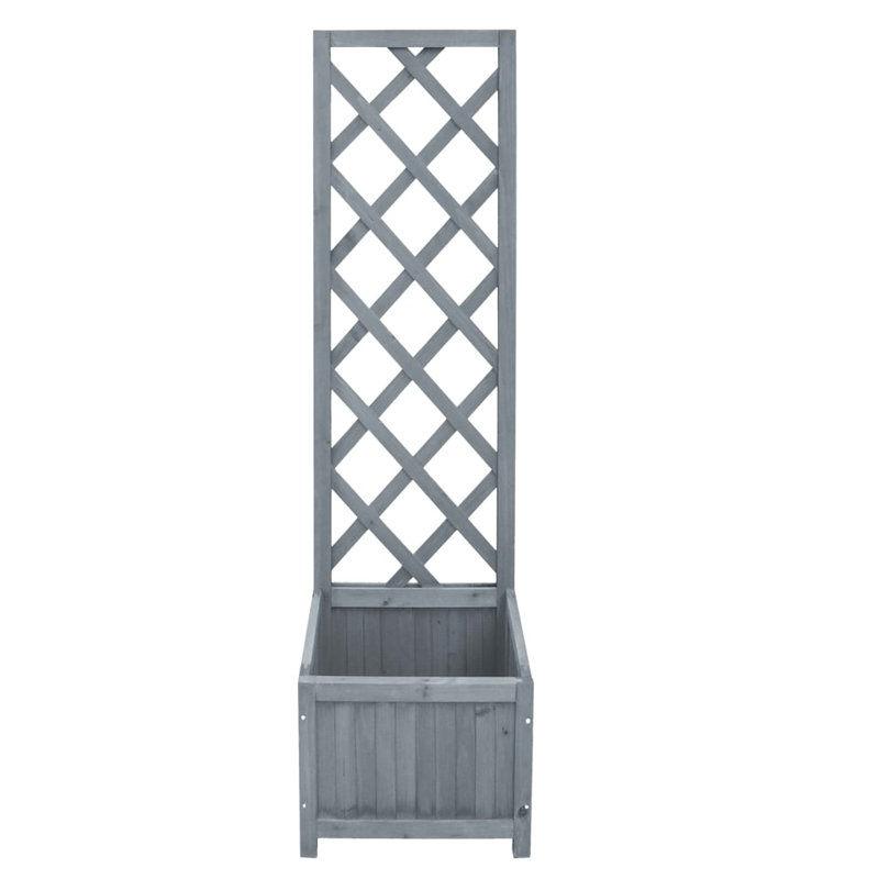 Pot à fleurs Vidaxl, H 53,1 po x l 15,7 po x P 11,8 po, Gris