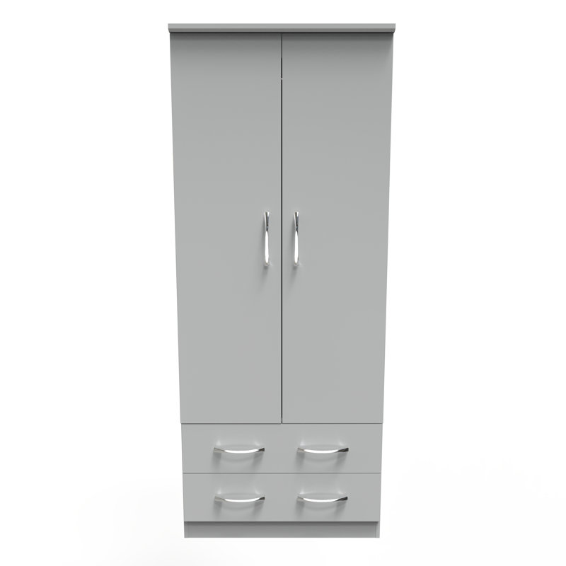 Fully Assembled Avon 2 Door Wardrobe, Dusk Grey