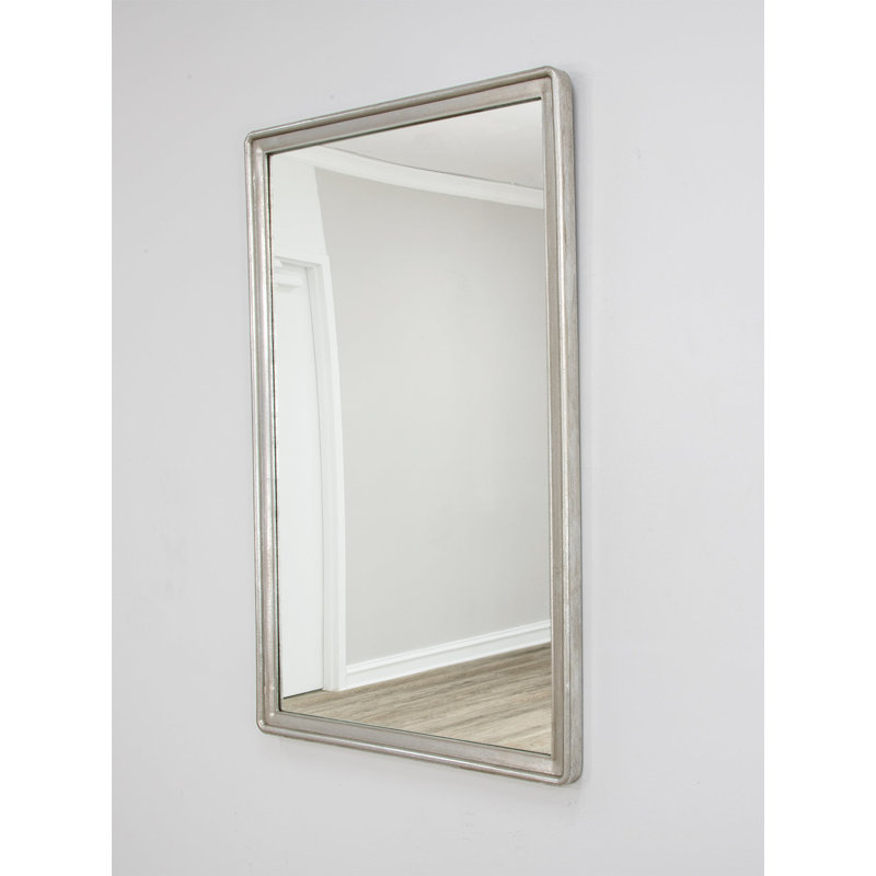 Lana Flat Wall Mirror, Antiquated Silver