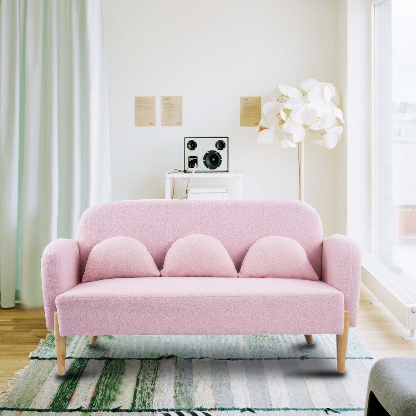 Mercer41 Yulitzayulitza 49.39'' Modern Sofa Living Room Couch Living