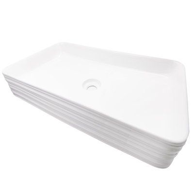 Novatto 26.25'' Porcelain Rectangular Bathroom Sink