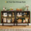 Armoire rustique, ensemble de 2 armoires de rangement, buffet classique