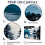 Morning Lake Calm In Vancouver - Vancouver, reproduction d'art sur toile, paysage urbain noir-606355114