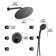 Thermostatic Rainfall Shower System with Rough in-Valve and Digital Display Handheld