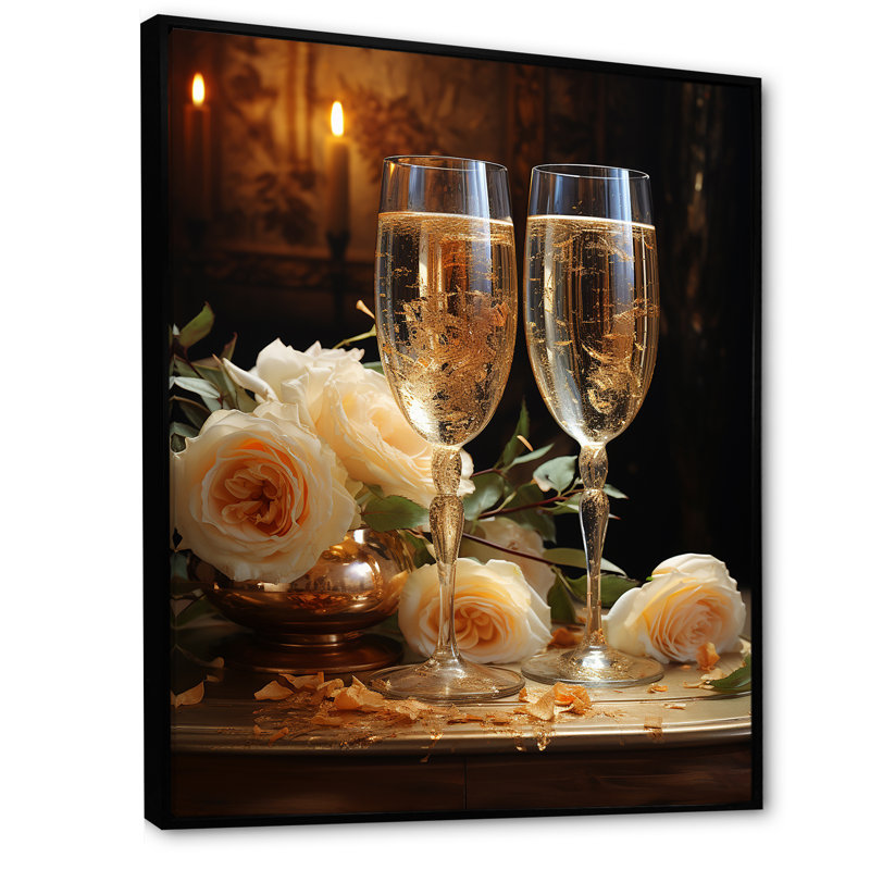 Sparkling Celebration, reproduction d'art sur toile, Cadre flottant noir, H 32 po x l 24 po